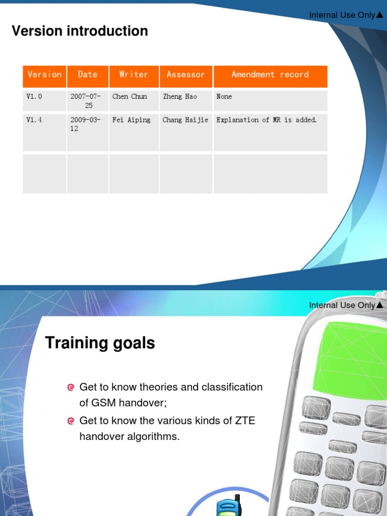 GSM Handover Training Document: An In-Depth Review of Handover ...