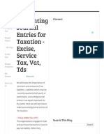 Accounting Journal Entries For Taxation - Excise, Service Tax, Vat, Tds - Accounts Knowledge Hub