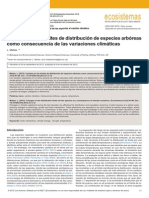 Cambios en Los Límites de Distribución de Especies Arbóreas Como Consecuencia de Las Variaciones Climáticas