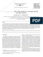 An Experimental Study of Flow Boiling in a Rectangular Channel With Offset Strip Fins