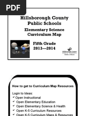 Fifth Grade Science Curriculum Map Cloud Planets