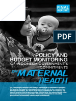 Policy and Budget Monitoring of Indonesia Government's Maternal Commitments On Maternal Health
