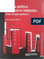 Por Una Política de Los Seres Hablantes - MilnerJean-Claude