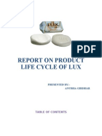 Report On Product Life Cycle of Lux: Presented By:-Anubha Girdhar