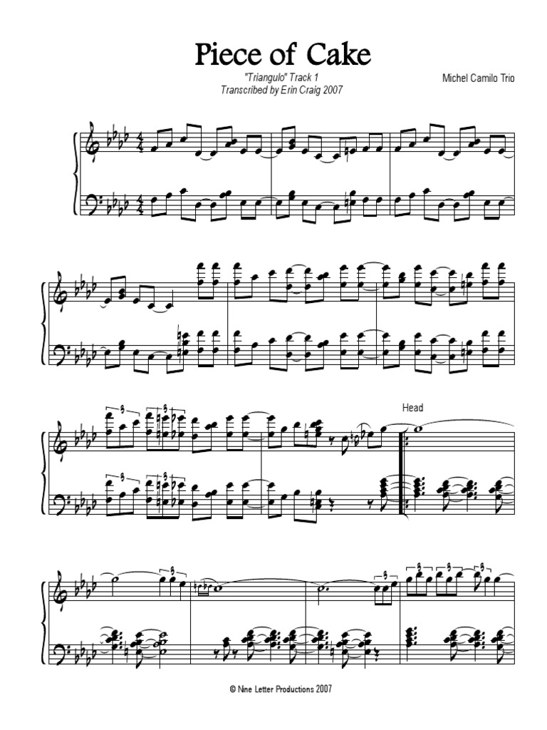 Michel Camilo Piece Of Cake Pdf
