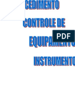 Controle de Instrumentos e Equipamentos de Medida
