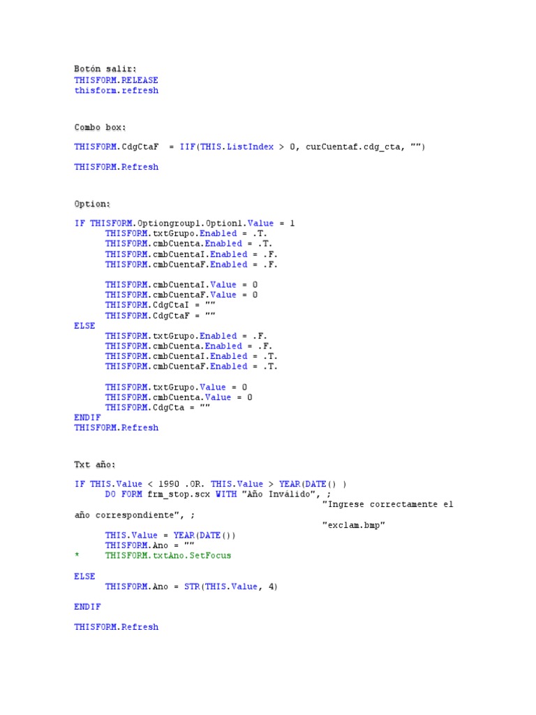Developer Form Control Guide | PDF