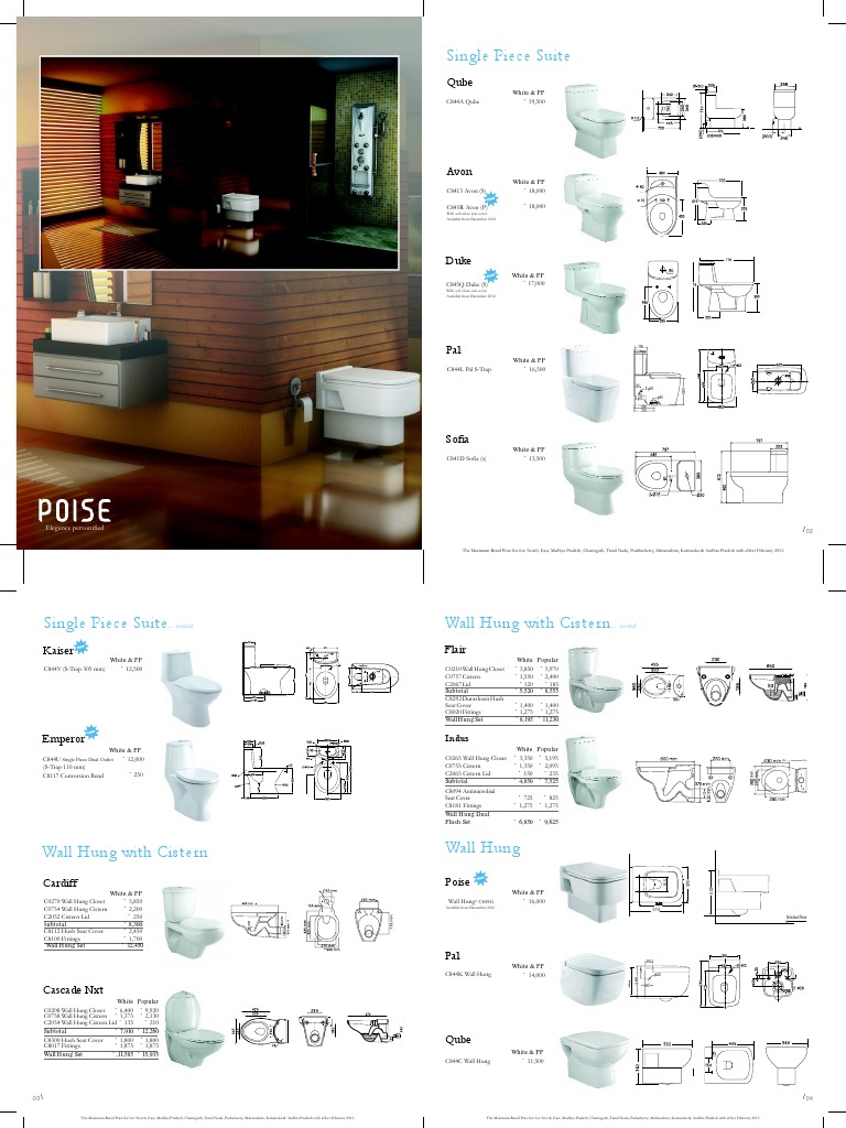 Parryware Sanitarywares Catalogue Pricelist PDF