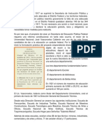 Creación de La SEP Antecedentes y Consecuencias. Nuevo Orden.