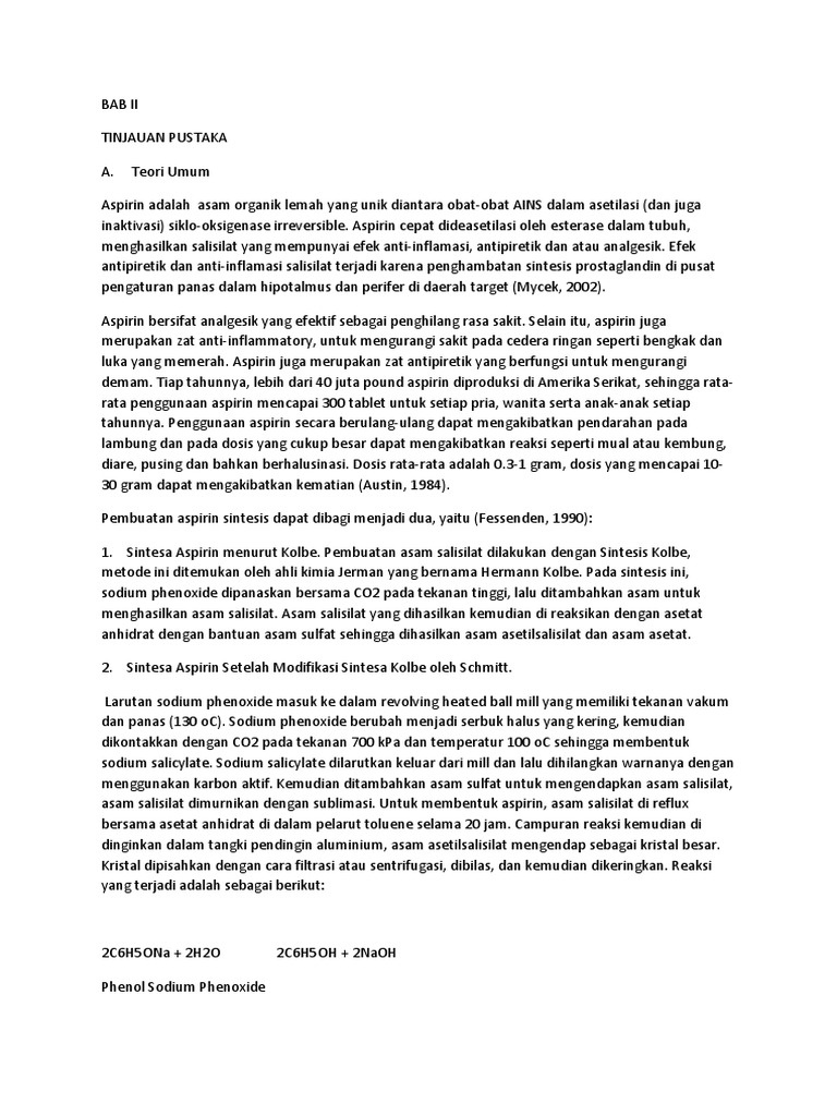 Sintesis Aspirin PDF