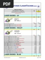TO-18 Blue-violet UV 405nm 100mW 5.6mm Laser Diode LD light
