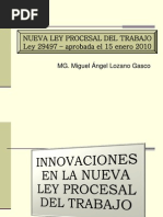 Nueva Ley Procesal de Trabajo