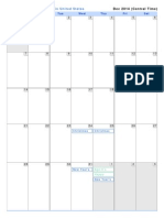 Calendar Print Preview