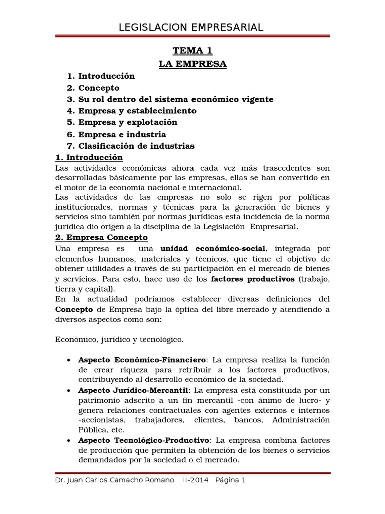 Temas 1-8 Legislacion Empresarial | PDF | Cheque | Industrias