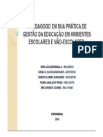 Painel - Projeto Gestão Da Educação em Ambientes Escolares e Não-Escolares PDF