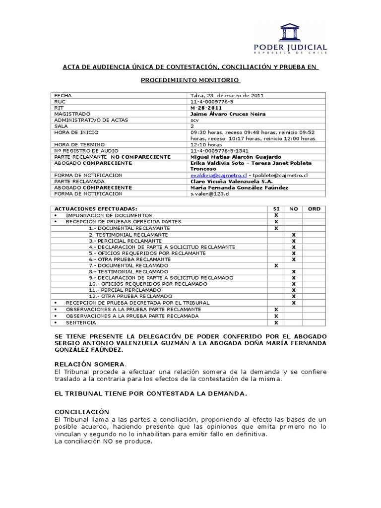 Audiencia laboral pdf