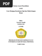 Download Satuan Acara Penyuluhan SAP Cara Menjaga Kesehatan Gigi dan Mulut dengan Benar by Wendy Goxil SN250212621 doc pdf