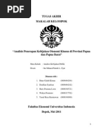 Analisis Penerapan Kebijakan Otonomi Khusus Di Provinsi Papua Dan Papua Barat PDF