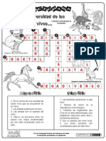 Crucigrama La Diversidad de Los Seres Vivos CLAVE