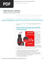Download Patch Antenna Design Tutorial With CST Microwave - Electronics Engineering Tutorials by MuthuKumaran SN250219724 doc pdf