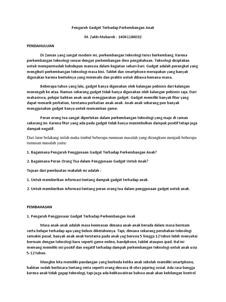 pengaruh gadget pada anak  docx pengaruh gadget pada anak  docx