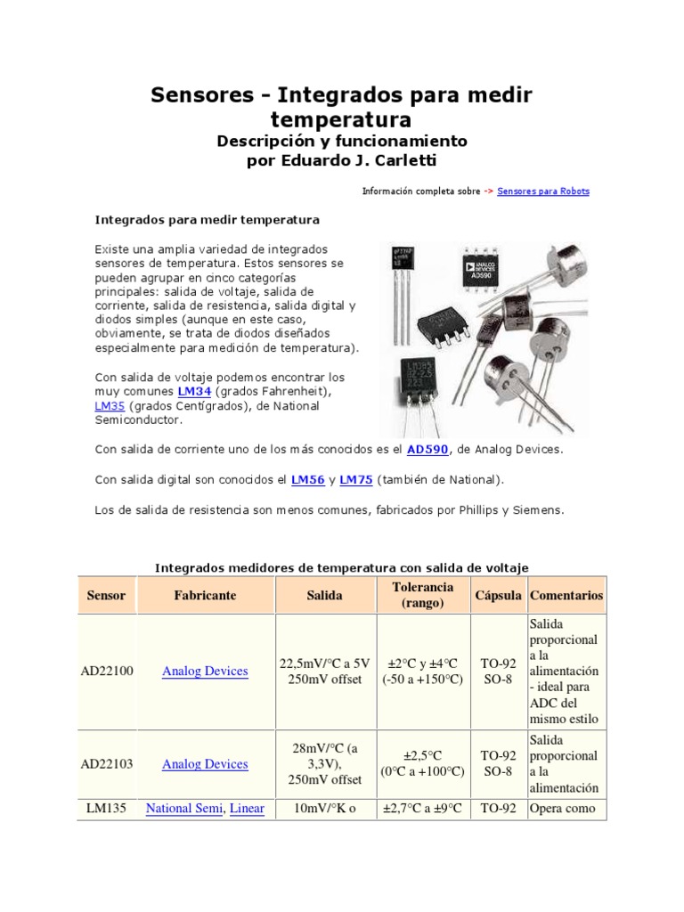 Lista de Sensores de Temperatura | Termodinámica Atmosférica ...