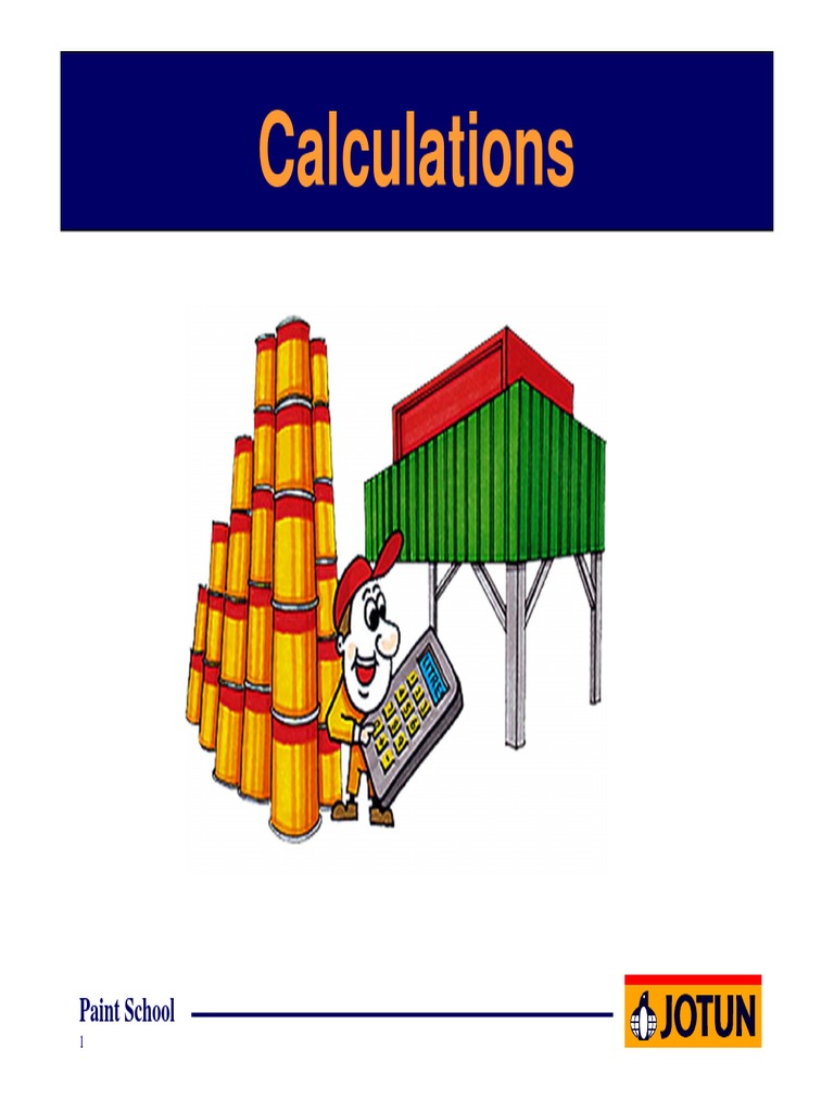 Calculation JOTUN Paint Volume
