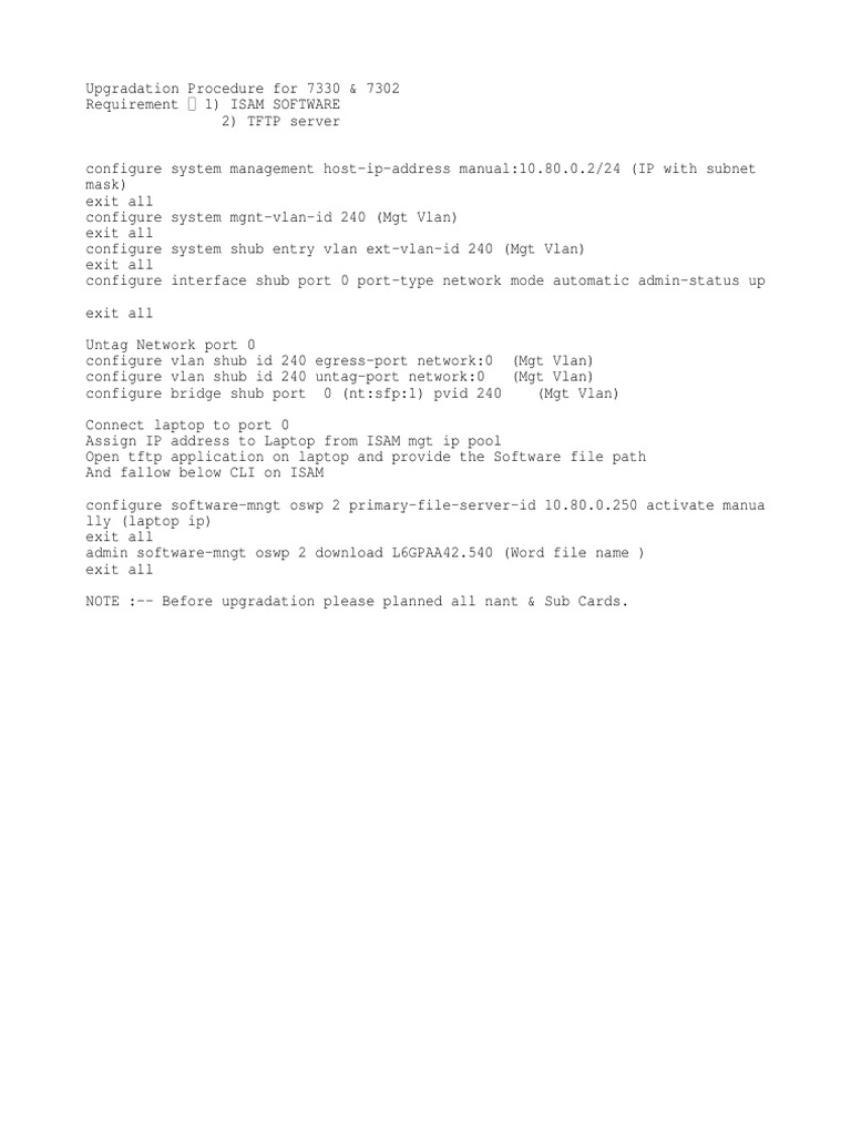 ISAM Software Upgrade Procedure | PDF | Computers