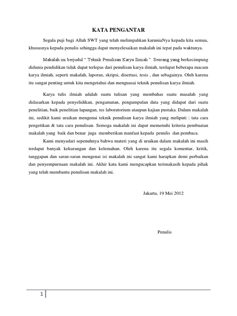 Penulisan Karya Ilmiah