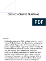 Cognos OnliCOGNOS Online Training - Online COGNOS Training in Usa, Uk, Canada, Malaysia, Australia, India, Singapore - Ne Training