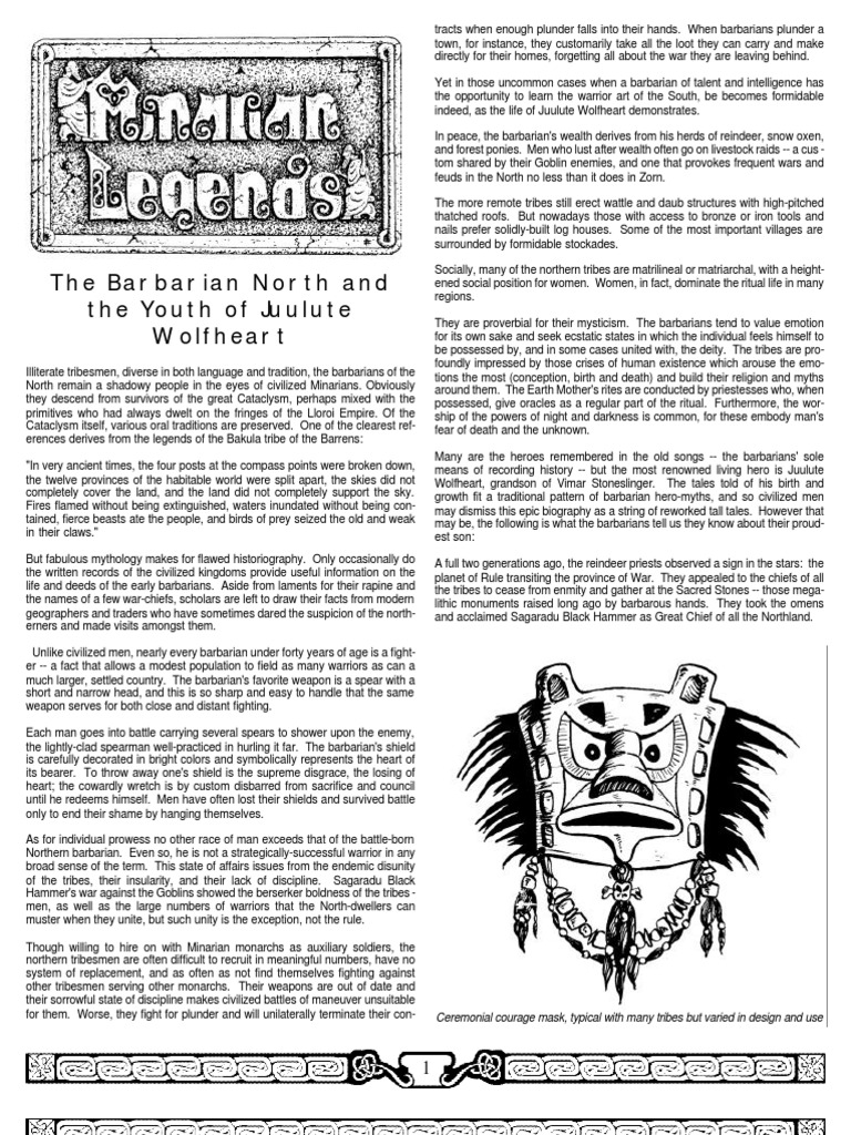 Juulute Wolfheart: Barbarian Legend | PDF | Barbarian