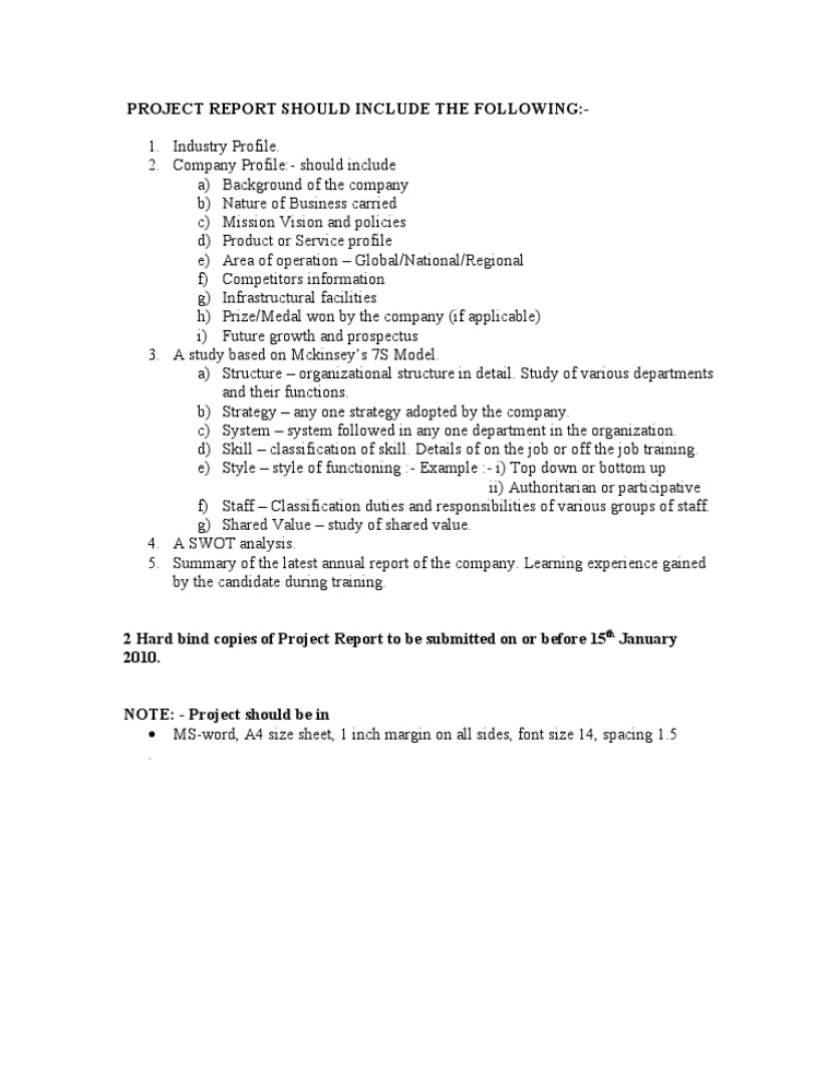 Comprehensive Project Report Guidelines | PDF