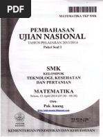 Pembahasan Soal UN Matematika SMK TKP 2014 Paket 1 (Belum Full Version) PDF