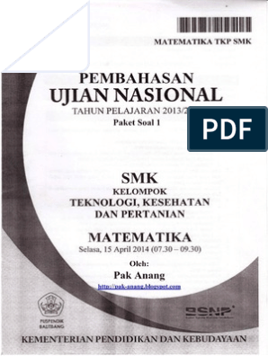 Soal Unbk Matematika Smk 2019 Dan Pembahasan