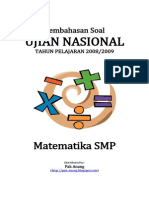Pembahasan Soal UN Matematika SMP 2009