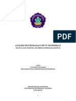 Analisis Pengendalian Mutu Pendidikan (: Suatu Kajian Teoritik Dan Berbagai Permasalahannya)