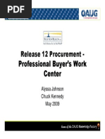 Release 12 Procurement Professional Buyers Work Center