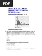 Download CONTOH SOAL CERITA PROGRAM LINEAR DAN PEMBAHASANdocx by Deivha Sri Syifa Fauziyah SN250239444 doc pdf