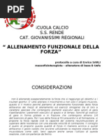 Scuola Calcio S.S. Rende: allenamento funzionale della Forza 