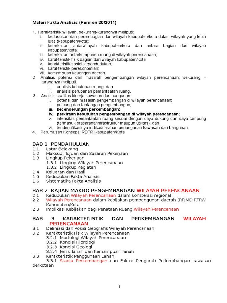 Lampiran 4 Fakta Analisis RDTR | PDF | Seni | Sains & Matematika