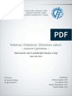 Nauka o Boji - Veberov, Fehnerov I Stifensov Zakon Osnove I Primena