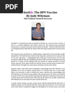 Download Gardasil the HPV Vaccine by Judy Wilyman PhD Candidate Murdoch University by JimUK SN25027031 doc pdf