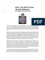 Gardasil the HPV Vaccine by Judy Wilyman PhD Candidate Murdoch University