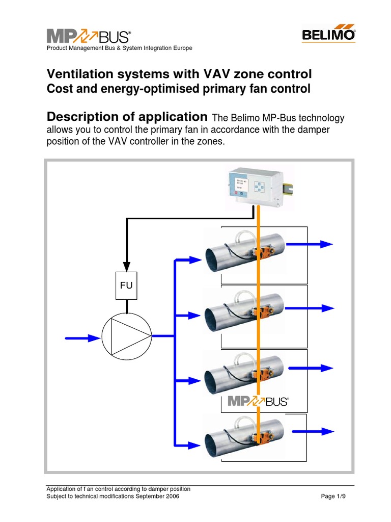 Belimo Vav Controller Mechanical Fan Electrical Engineering