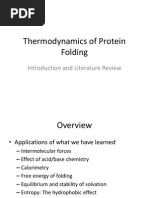 Thermodynamics of Protein Folding