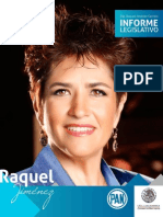 Segundo Informe Legislativo y de Gestión de la Dip. Raquel Jiménez