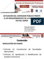 Actuacion Del Contador Publico Ante La Resolucion 019 Del Saren