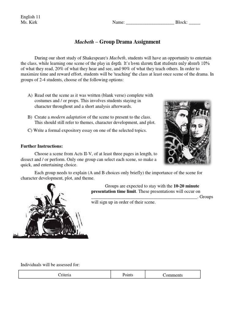 Macbeth study guide pdf image