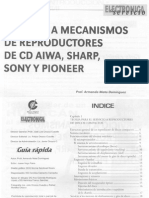 9564 Sony Aiwa Sharp Pioneer Servicio A Mecanismos de CD