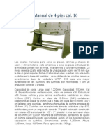 Guillotina Manual de 4 Pies Cal